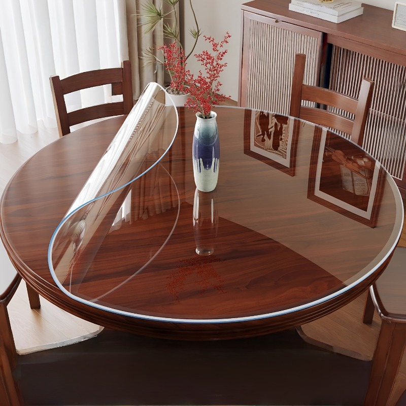 Conference Table Round - Round Clear PVC Table Cloth Protector