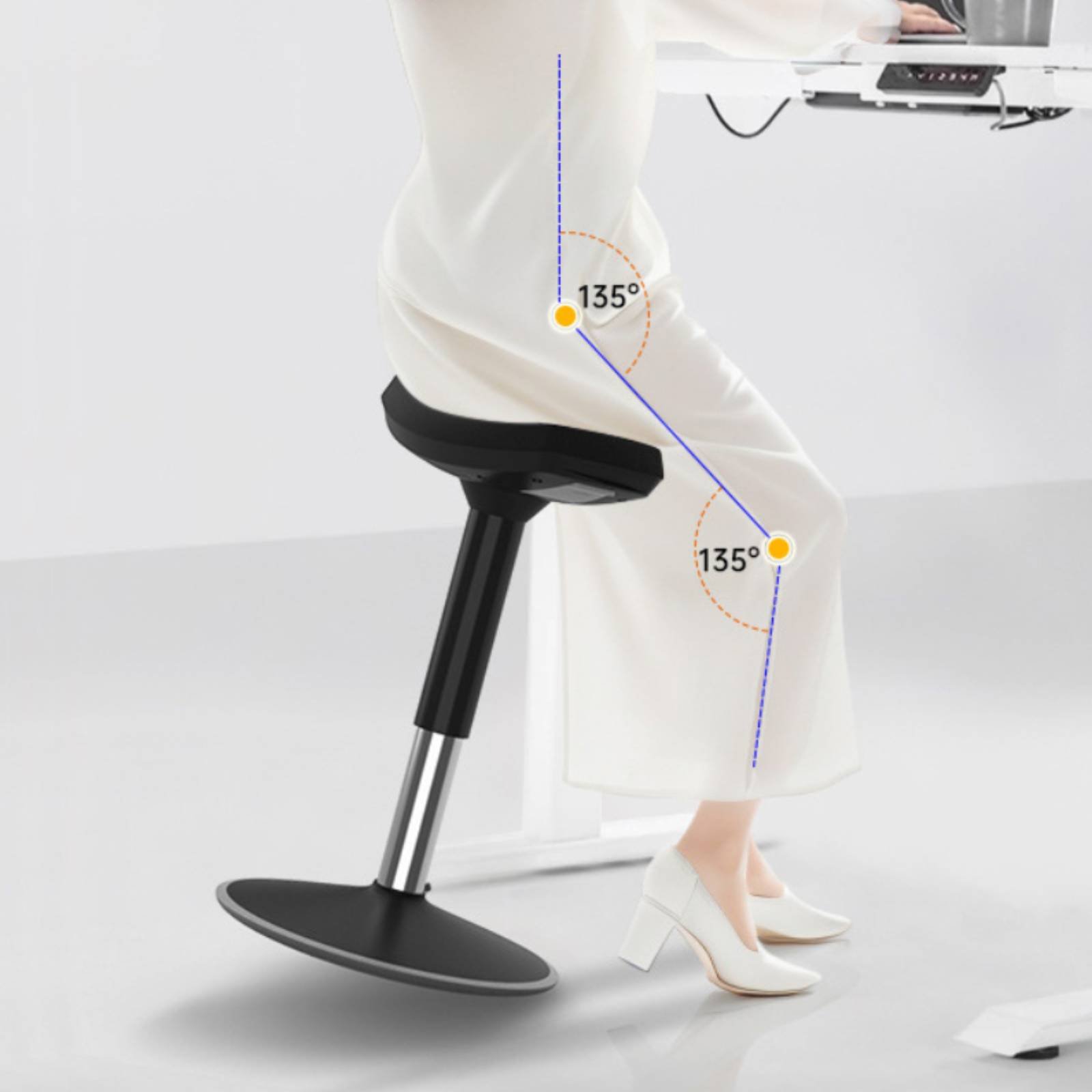 Office Furniture Home - Saddle Stool Comfortable Long Sitting Saddle