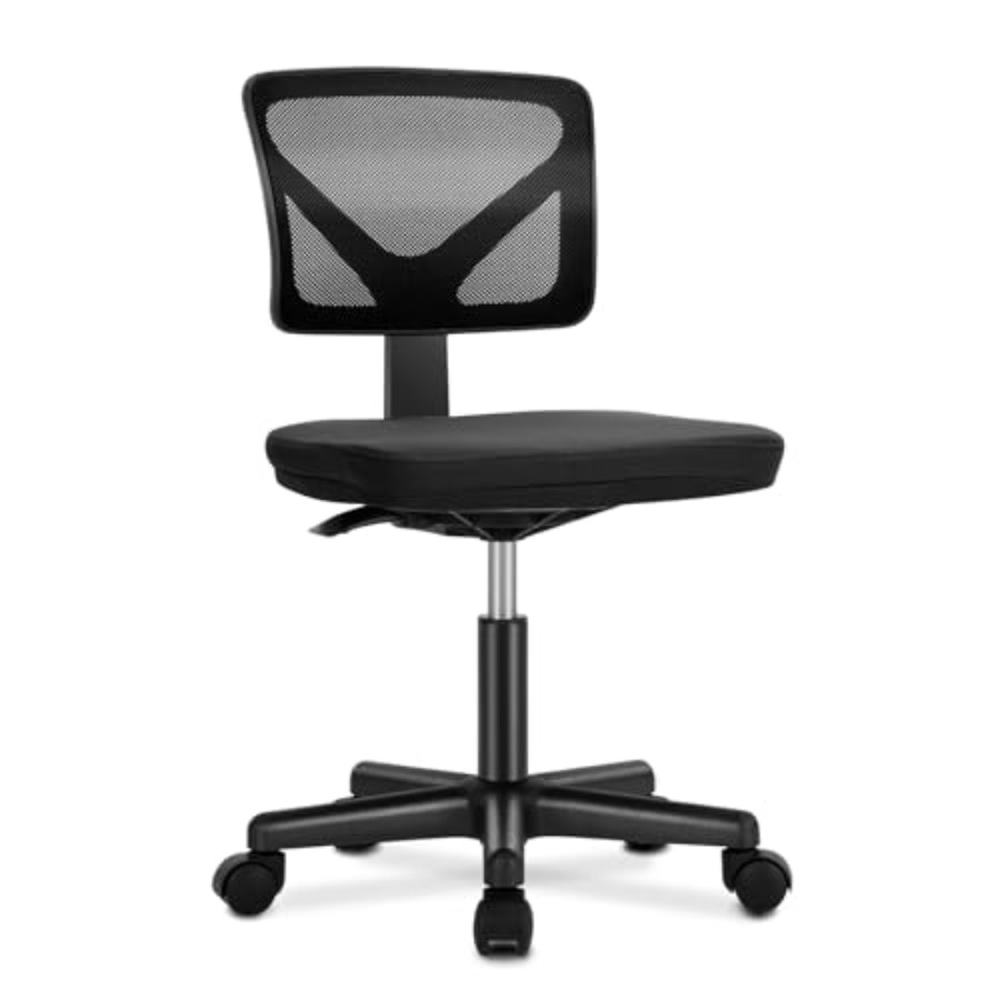 Task Chair Mid Back - Small Office Chair Armless, Ergonomic Adjustable