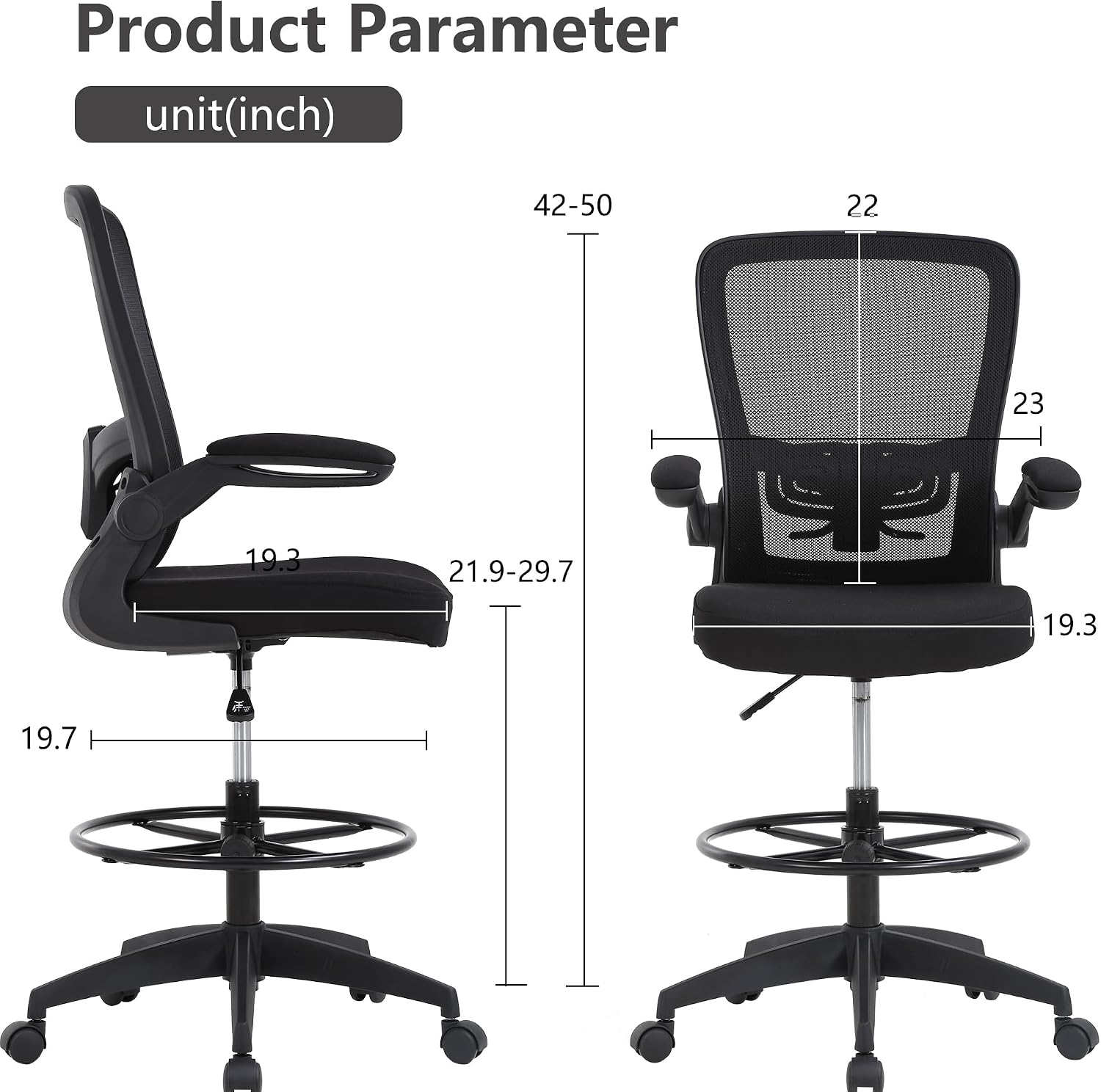 BestOffice Drafting Chair Tall - огляд і ціна Task Chair Mid Back