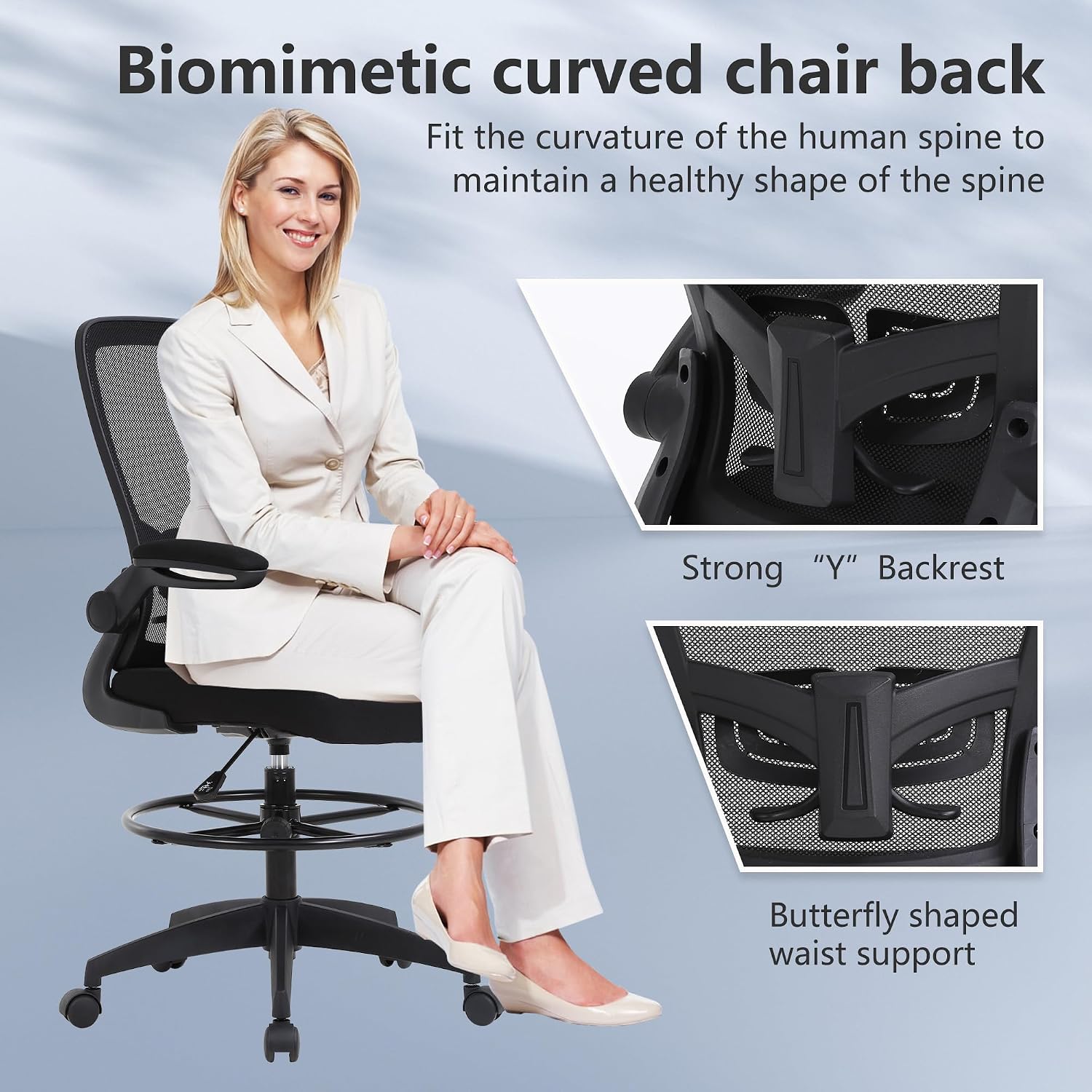 BestOffice Drafting Chair Tall - огляд і ціна Task Chair Mid Back
