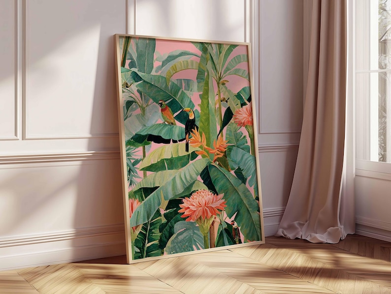1pc Retro Tropical Canvas Post - огляд і ціна Office Furniture Home