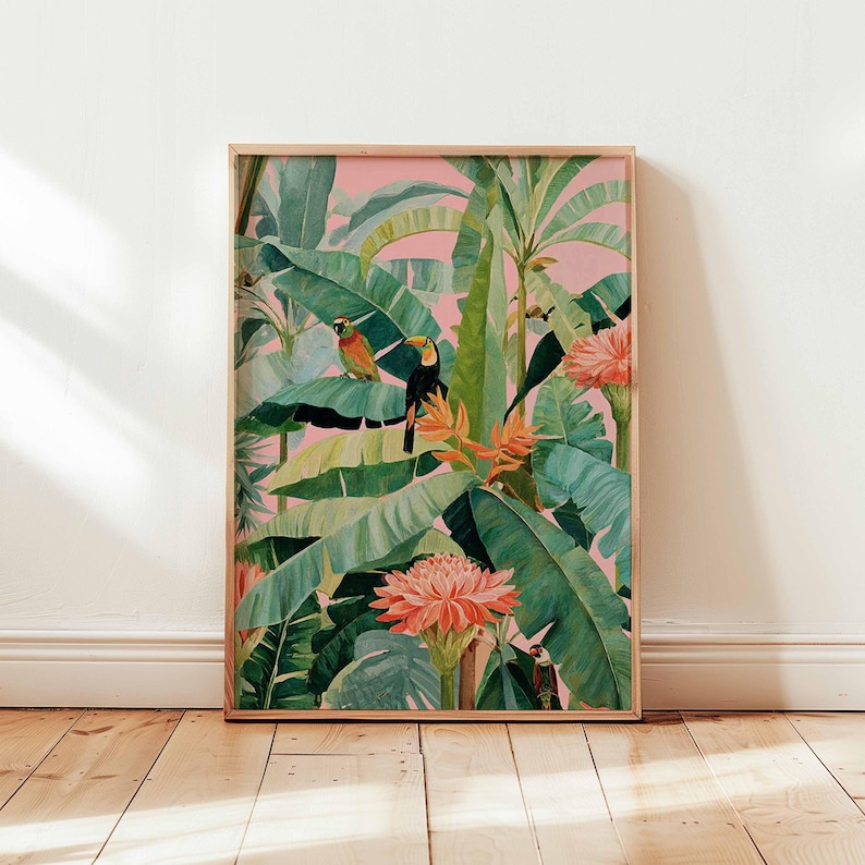 1pc Retro Tropical Canvas Post - огляд і ціна Office Furniture Home