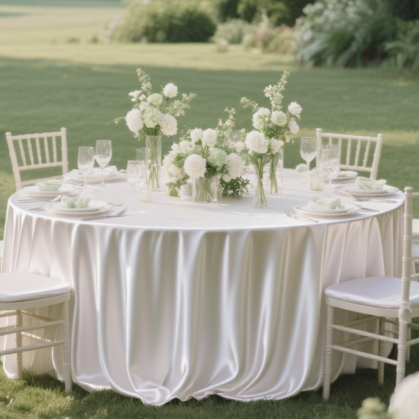 4pcs Round Table Cover Silky S - огляд і ціна Conference Table Round