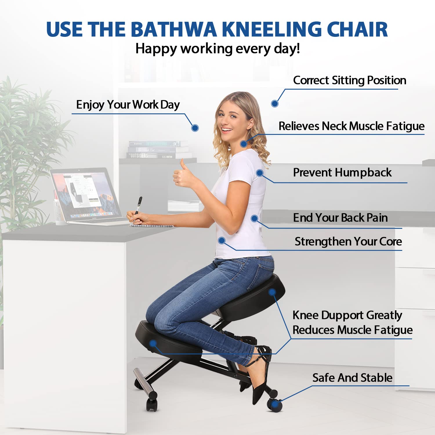 Kneeling Chair Ergonomic for O - огляд і ціна Office Furniture Home