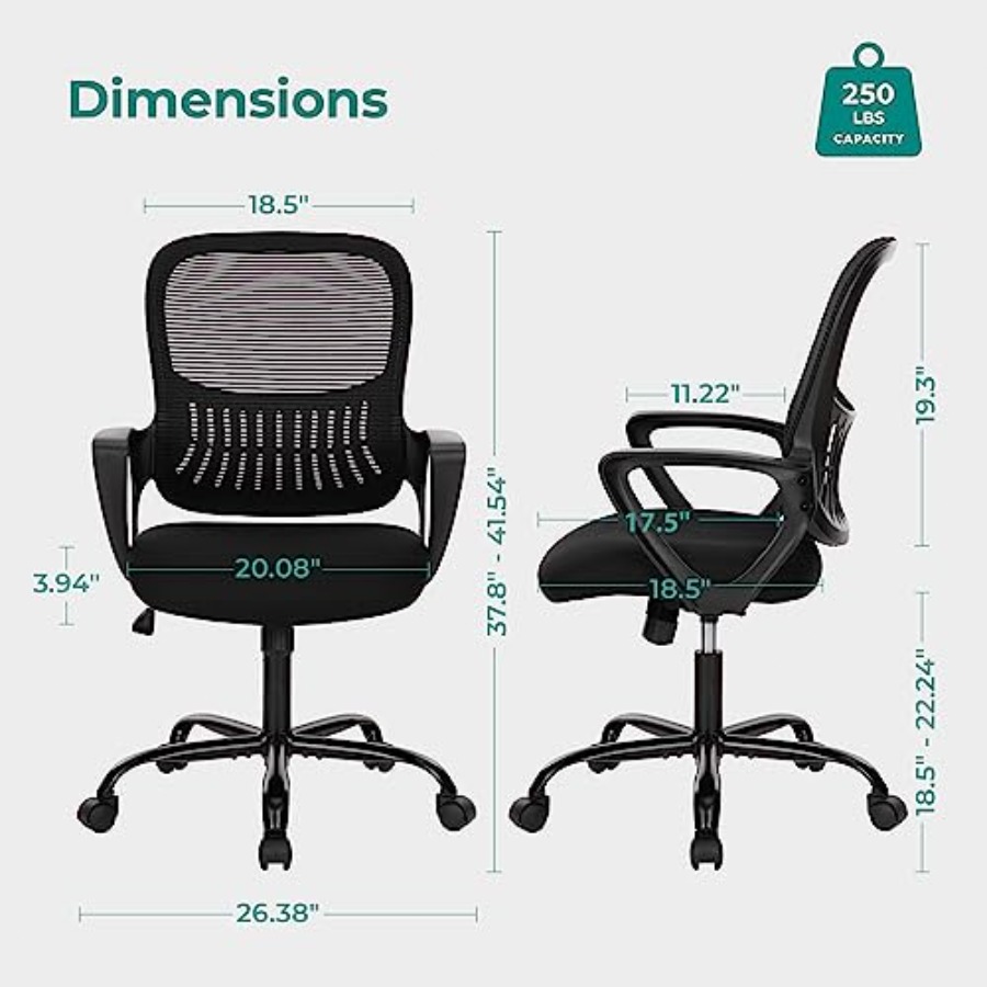 Home Office Chair, Mid Back Co - огляд і ціна Task Chair Mid Back