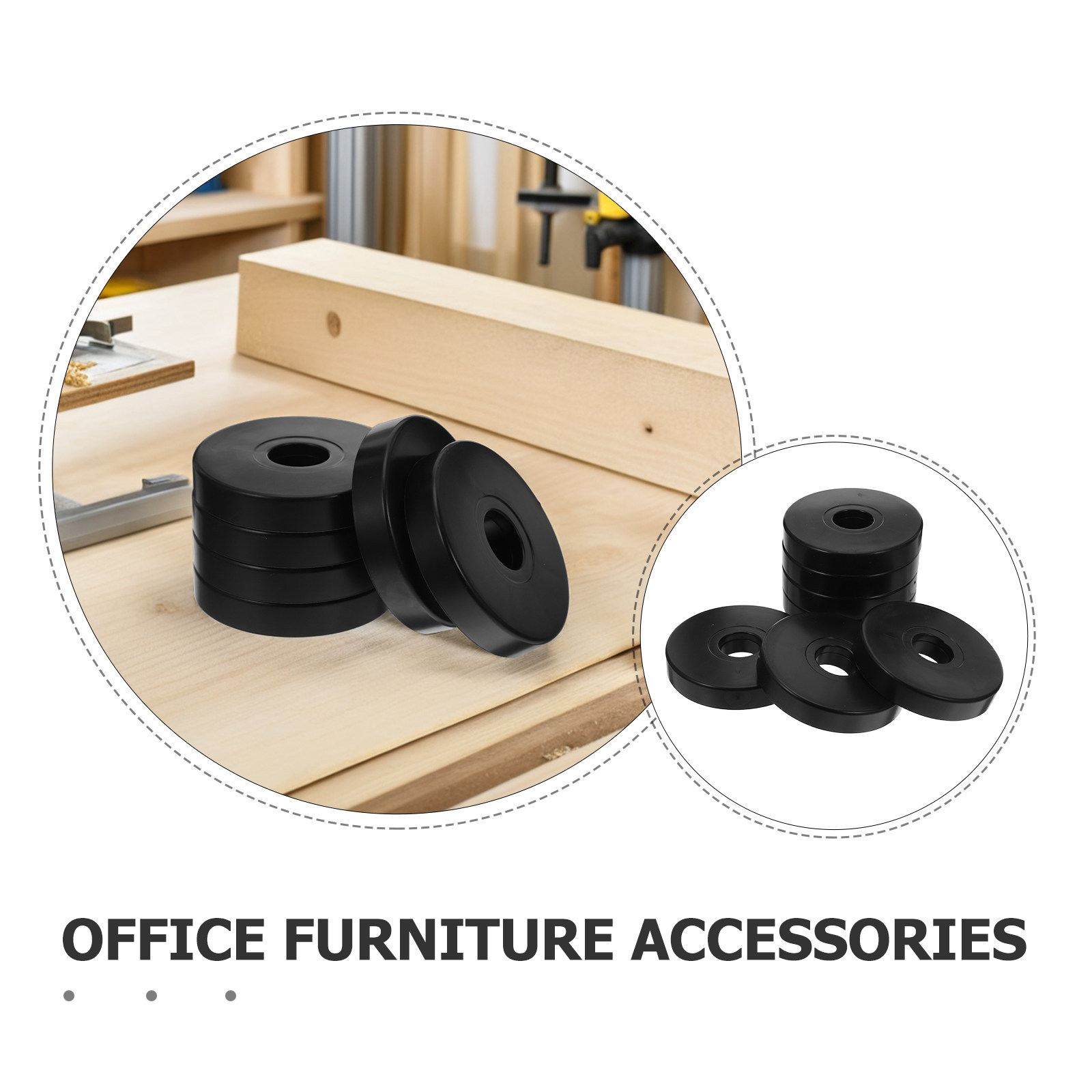 12Pcs Round Caster Pads Shock  - огляд і ціна Office Furniture Home