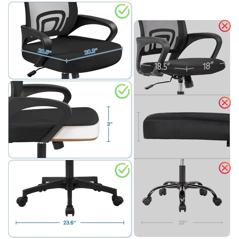 Mid-Back Mesh Ergonomic Office - огляд і ціна Task Chair Mid Back