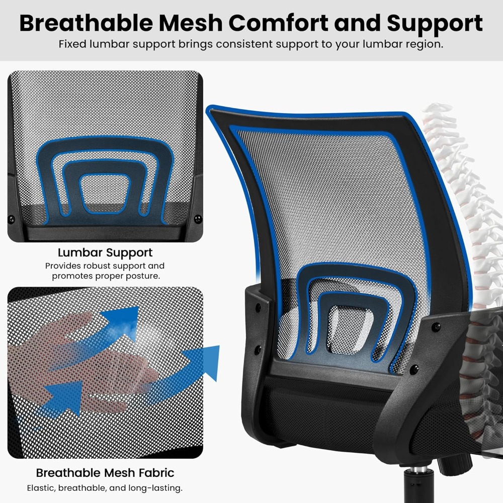 Mid-Back Mesh Ergonomic Office - огляд і ціна Task Chair Mid Back