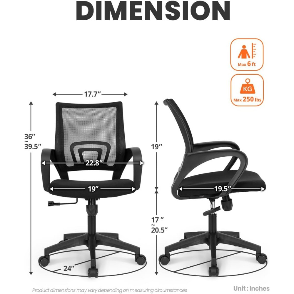 Black Mesh Gaming Office Chair - огляд і ціна Task Chair Mid Back