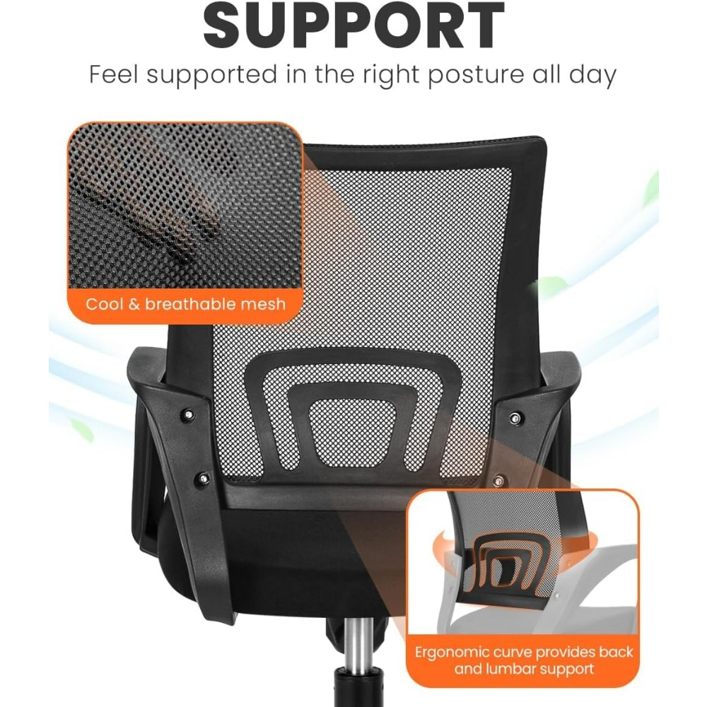 Black Mesh Gaming Office Chair - огляд і ціна Task Chair Mid Back
