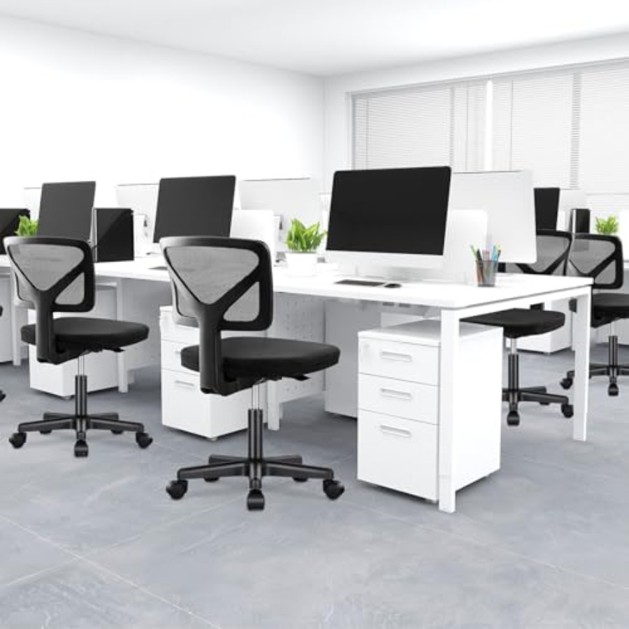 Small Office Chair Armless, Er - огляд і ціна Task Chair Mid Back