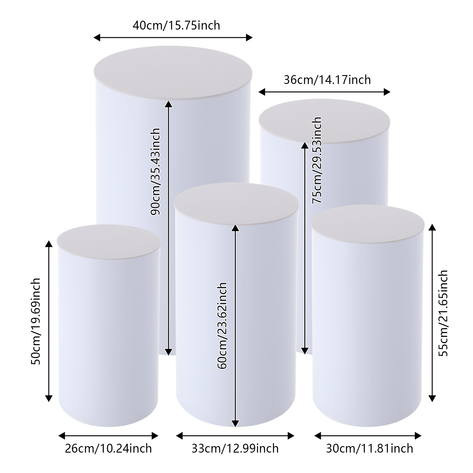 5PCS Round Cylinder Dessert Ca - огляд і ціна Conference Table Round